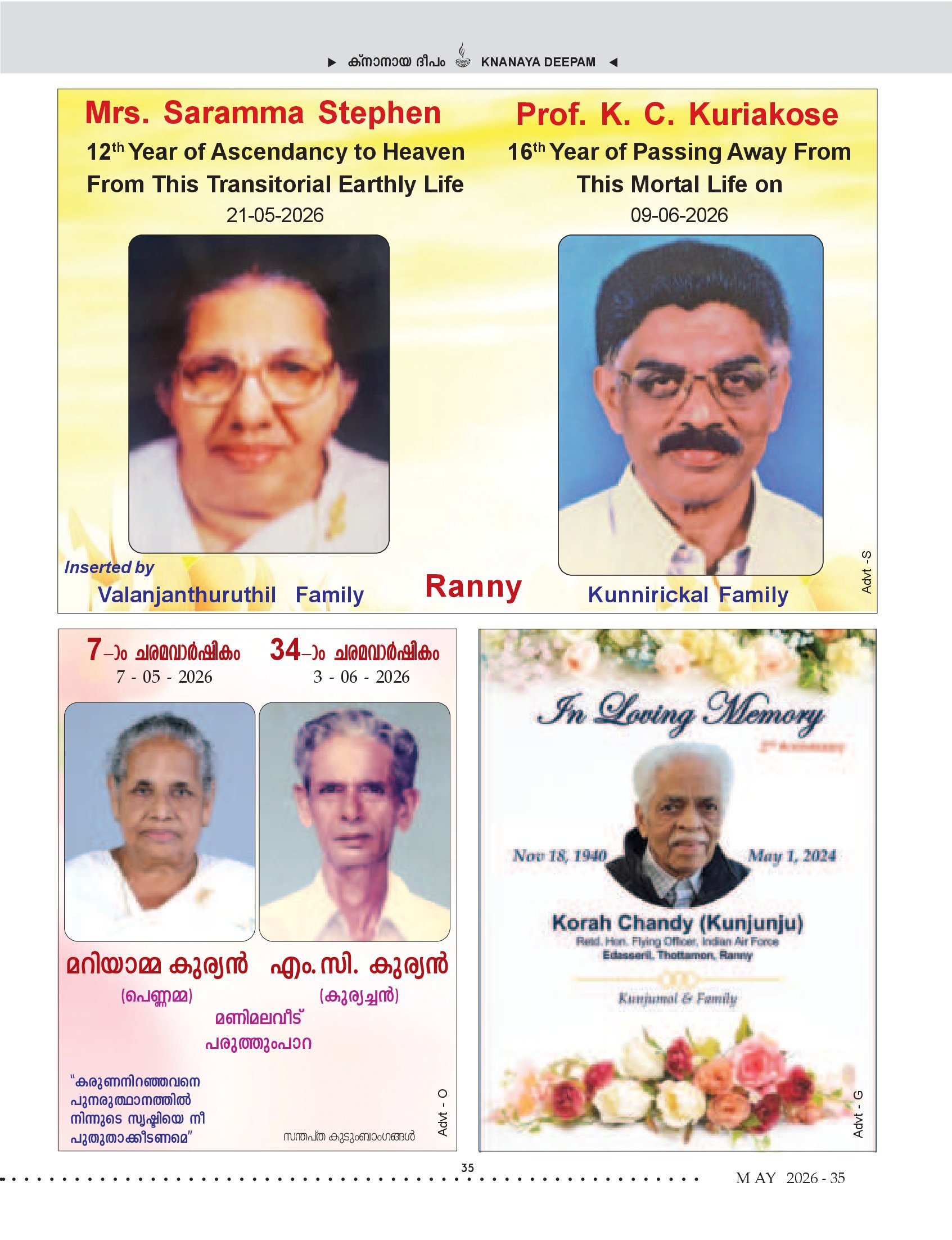 Death Anniversaries